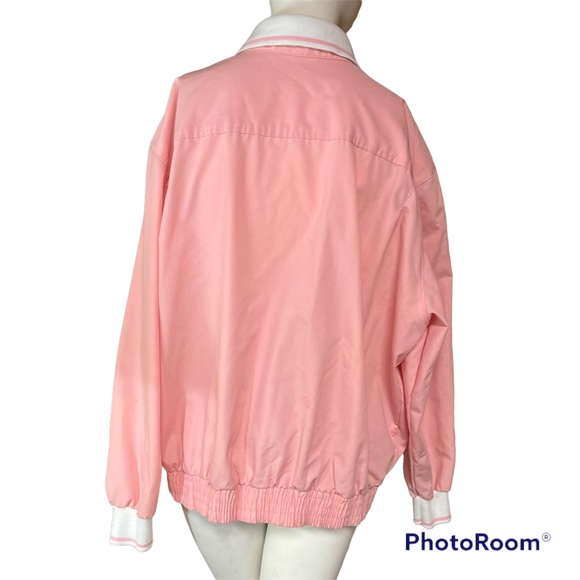 Vintage 80s Jacket Womens size 18 Pink Button Front Made in USA - Picture 3 of 11